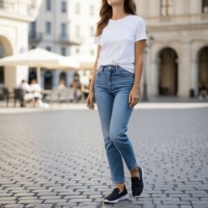 Women’s Black Mesh Athletic Sneakers Walking Moccasins Shoes Sz 10 NWOB